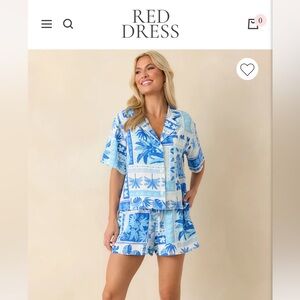 En Saison Blue Tropical Set Size Large